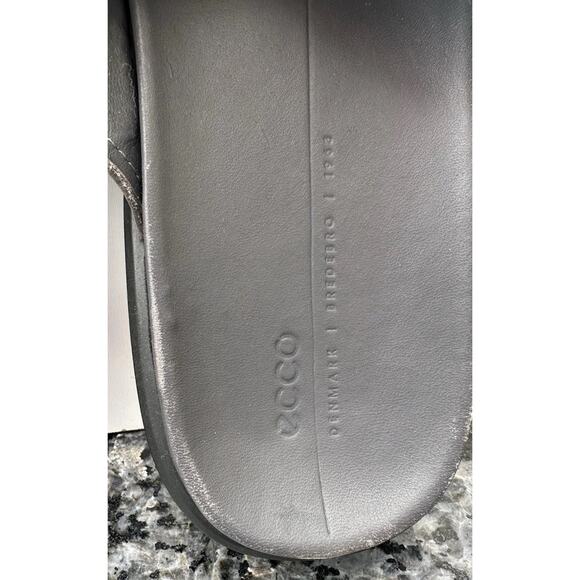 ECCO Leather Flowt Cross Strap Men\'s Sandals Size US 10 $120 Green/ Gray/ Black main image 9